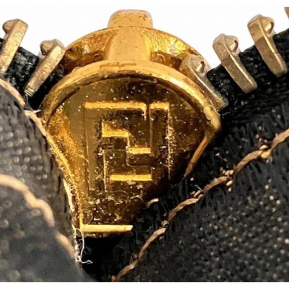 Vintage FENDI  Zucca Flat Bag Brown Canvas Clutch - Picture 8 of 11